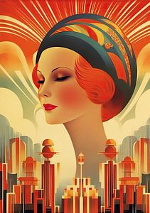 Art Deco Kunstdruk Poster Print Muurkunst van Niklas Maximilian