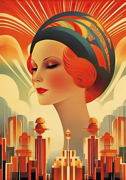 Art Deco Art Print Poster Print Wall Art by Niklas Maximilian