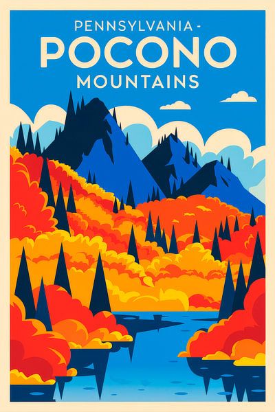 Pocono Mountains, Pennsylvania by Poster Art Shop