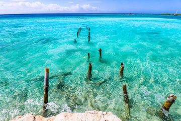 Waanzinnige waterkleuren aan de kust van Aruba