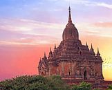 De Sulamani Temel in Bagan, Myanmar bij zonsondergang von Eye on You Miniaturansicht