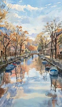 Herfst aan de grachten van Marianna Pobedimova