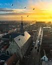 Kapelkerk in Alkmaar tijdens zonsopkomst van Wietse de Graaf thumbnail