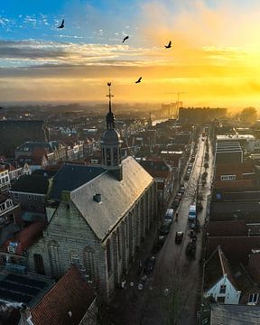 Kapelkerk in Alkmaar tijdens zonsopkomst van Wietse de Graaf
