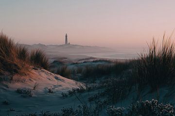 Lighthouse at dusk by Friso Creates