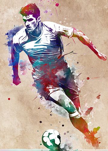 Football player sport art #football #soccer