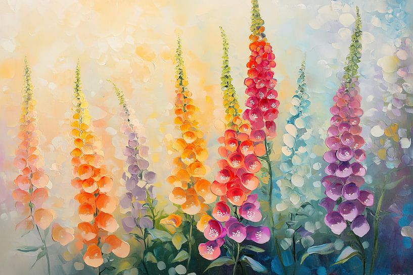 Sommerblumengarten Malerei von Wunderbare Kunst