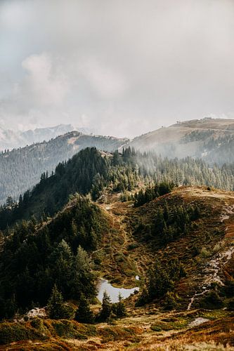 Blick über den Berg in Zell am See, Österreich (Alpen)