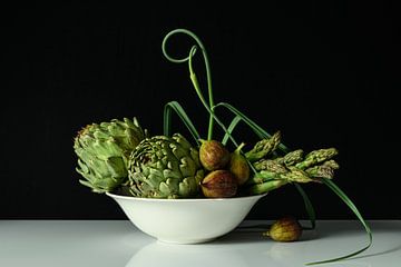 Nature morte légumes et figues sur Monique van Velzen