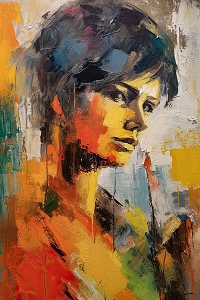 Abstract gezicht van Bert Nijholt