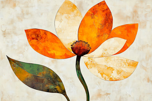 Kleurrijk bloemendesign - kunstig eenvoudig
