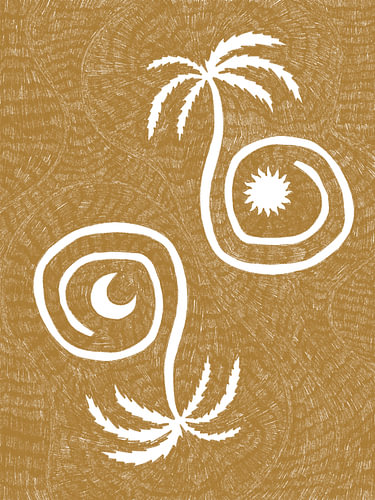 Tropical Sun Moon Palms