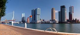 Rotterdam skyline panorama view on the Maas 'Kop van Zuid' by Twan van den Hombergh