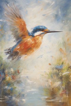 Kingfisher in flight by Whale & Sons