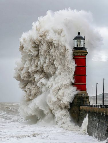 Torenwachter tegen de golfmuur