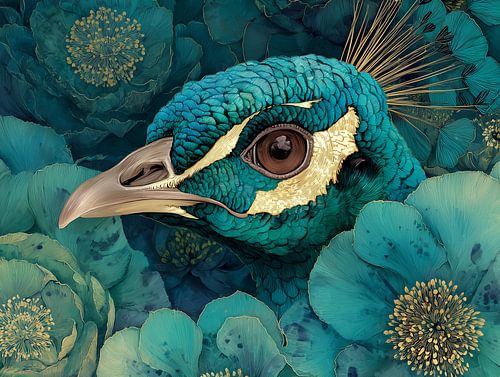 Regal Bloom – Pauw in Florale Rust