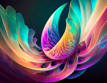 Regenboogkleuren met kunstvormen van Mustafa Kurnaz