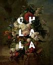 Botanische prent met typografie 'Oh La La' van Studio POPPY thumbnail
