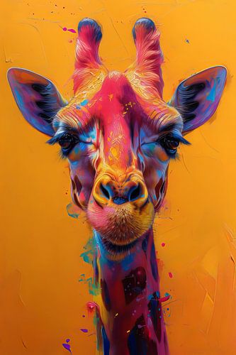 Merry Heights - Giraffe in Vibrant Colours