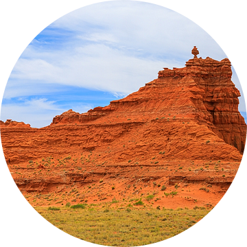 Panorama van de Painted Desert en de San Francisco Peaks, Arizona
