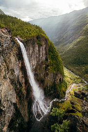 Vettisfossen in Free Fall by Dave Adriaanse - Photography