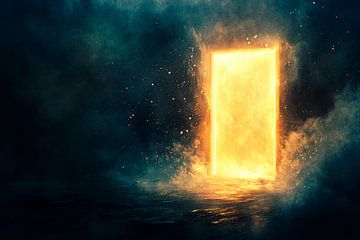 Magic door in the enchanted mist by Poster Art Shop