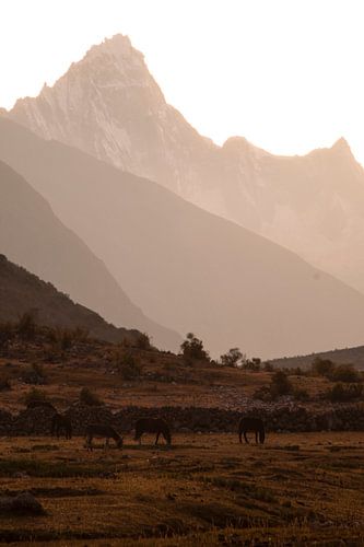 Sunrise in the Cordillera Blanca by Lucas De Jong
