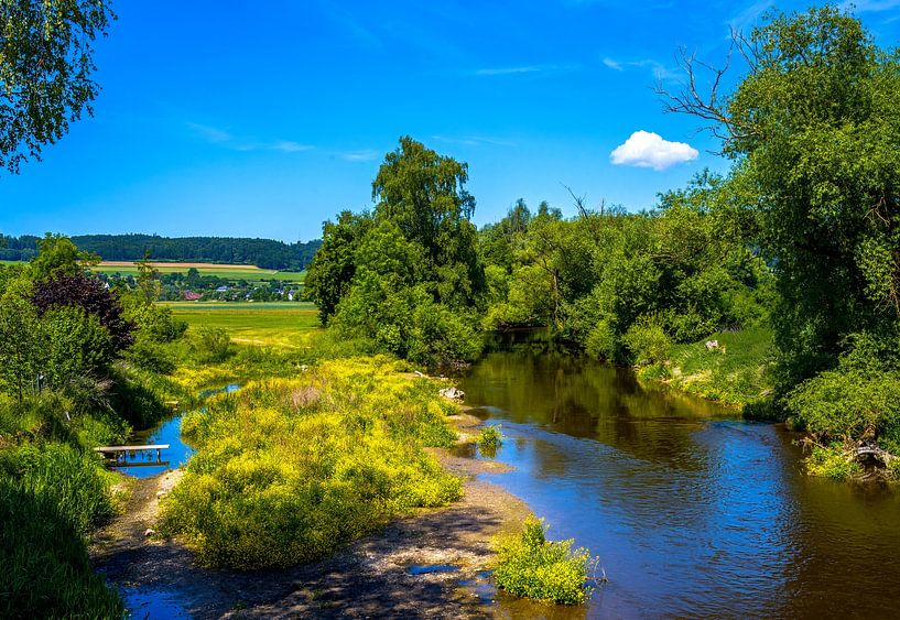 Idyllic natural landscape on the Altmühl river by ManfredFotos