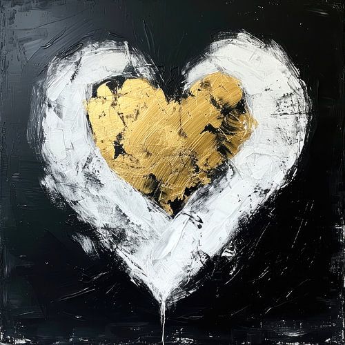 Gouden Hart in Nachtelijke Schaduw
