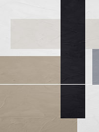 Art abstrait, géométrique et minimaliste dans des tons terreux. sur Online Arts