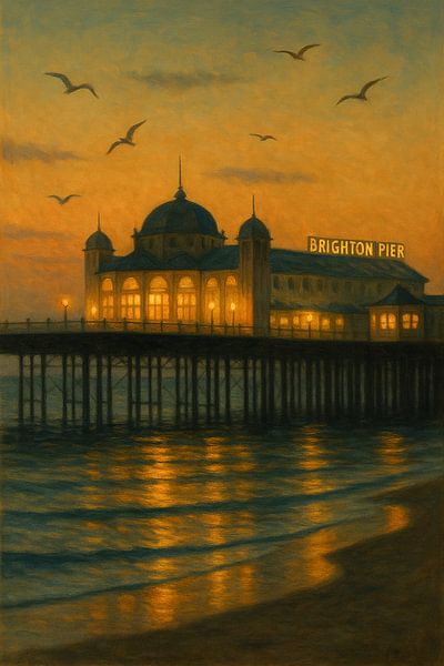 Brighton’s Golden Pier – Serenity by the Sea by Travel Shop