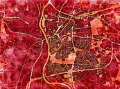 Kaart van Zutphen in de stijl 'Amber Autumn' van Maporia thumbnail