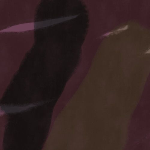 Moderne abstracte kunst. Vormen en lijnen in donkerroze en bruin