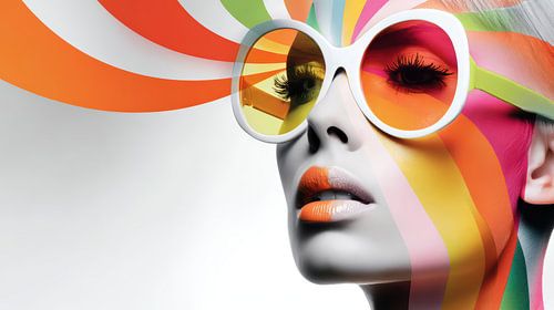 Psychedelic Vision - kleuren, glamour en retro energie van Klaus Tesching - Art-AI