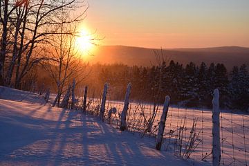 A sunrise on a cold morning by Claude Laprise