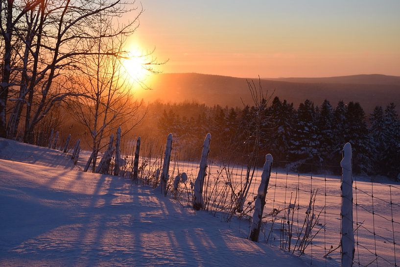 A sunrise on a cold morning by Claude Laprise