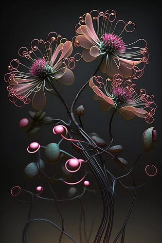 Ätherische Blüten in der Dämmerung