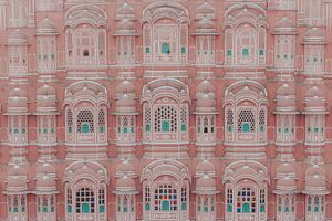 Rosa Fassade Hawa Mahal | Reisefotografie Druck | Jaipur Indien