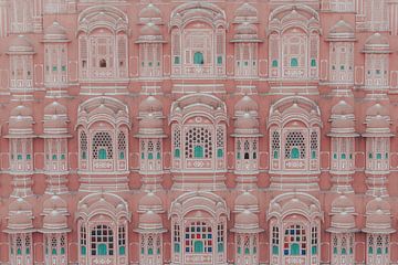 Roze gevel Hawa Mahal | reisfotografie print | Jaipur India