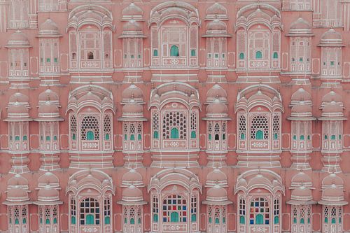 Roze gevel Hawa Mahal | reisfotografie print | Jaipur India