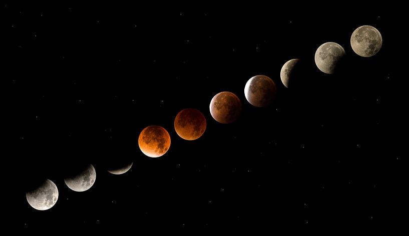 Mondfinsternis von Moor van Bree foto's
