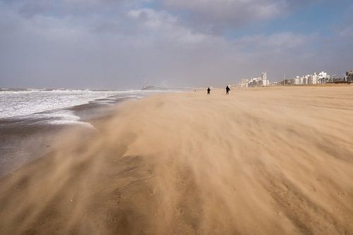Scheveningen tijdens storm Eunice (19-02-2022)
