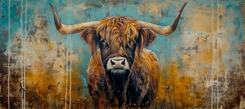 Schottischer Highlander von Blickfänger Gemälde