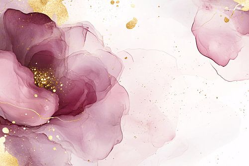 Abstracte bloemen in zachte tinten