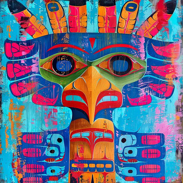 Totem in leuchtenden Farben von Lauri Creates