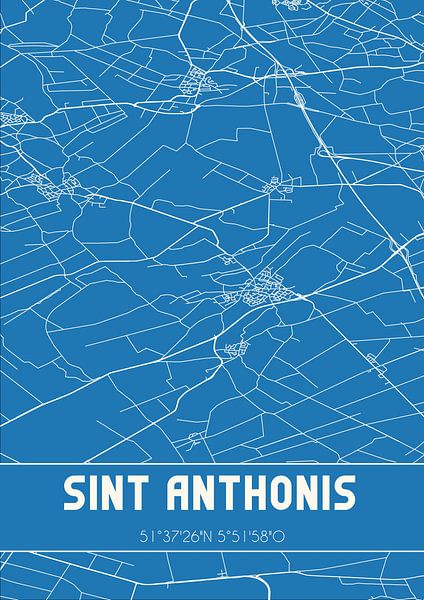 Blueprint | Map | Sint Anthonis (North Brabant) by Prints of Place