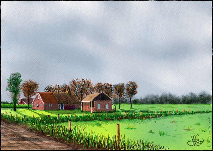 Farmhouse in Diever by Hans van Leuven