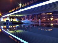 Lingebrug Gorinchem bei Nacht