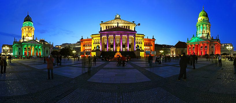 Berlin Gendarmenmarkt - Panorama shot in a special light by Frank Herrmann