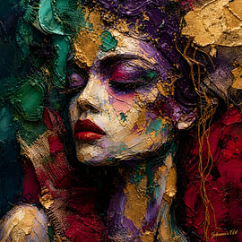 „Fractured Grace“ – Aus der Sammlung „Emerald Nocturnes“ von Johannas Art Creations